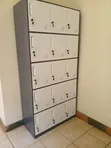 15-Door Steel Storage Cabinet - Grey & White - 2