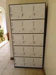 15-Door Steel Storage Cabinet - Grey & White - 3
