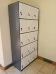 15-Door Steel Storage Cabinet - Grey & White - 4