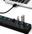 7-Port USB 3.0 Hub with On/Off Switch and LED - 4