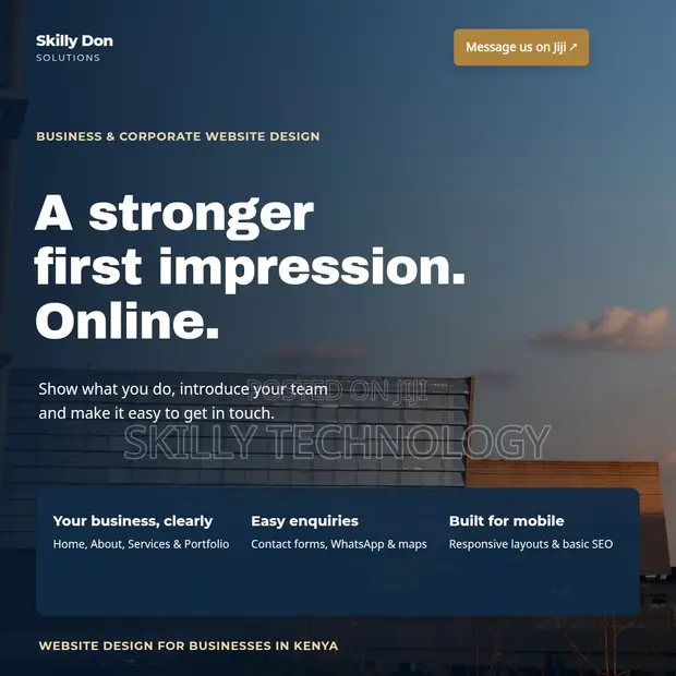 Corporate & Commercial Website Design by Skilly Don Solutions - 1