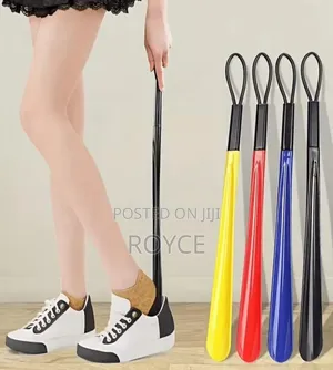 Long Shoe Horn with Leather Grip