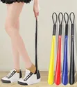 Long Shoe Horn with Leather Grip - 1