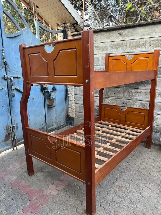 Double Decker Bed - Mahogany Frame - 1