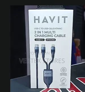 HAVIT DualSync 2-in-1 USB-C to USB-C/iPhone Cable CB6326