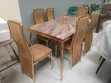 Luxury 6-Seater Marble Dining Set - Gold Frame - 1