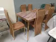 Luxury 6-Seater Marble Dining Set - Gold Frame - 4
