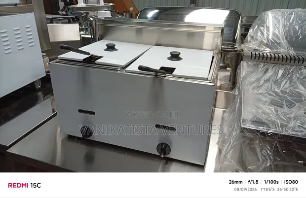 Deep Fryer Ya Gesi Ya Double Iliyoingizwa - Vanikatista Ventures - 1