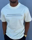 Lacoste T-Shirts - Cream, White, Red - 1