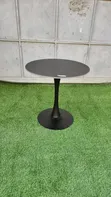 Luxury Black Round Marble-Top Pedestal Dining Table - 1