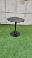Luxury Black Round Marble-Top Pedestal Dining Table - 2