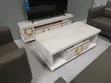White Gold Tempered Glass Coffee Table & TV Stand Set - 2