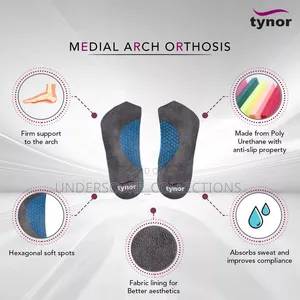 Tynor Adult Medial Arch Orthosis Pair (Grey)