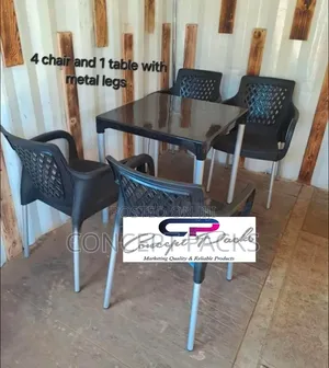 Brand New Black 4-Seater Dining Set