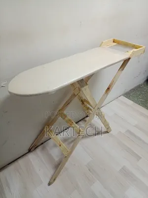 Portable Folding Wooden Ironing Board with Iron Rest