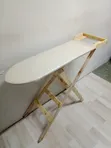 Portable Folding Wooden Ironing Board with Iron Rest - 2