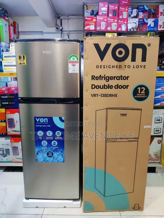 Von 138L Double Door Fridge - 1