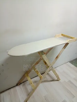 Foldable Laundry Ironing Table with Wooden Frame
