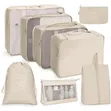 8pcs Travel Luggage Organizers with Toiletry Case - 1