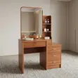Brown Dressing Table with Mirror - 2