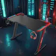 Gaming Desk / Home Office Computer Desk - Black - 5