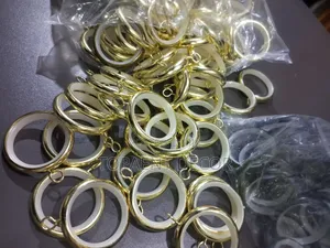 Smooth Non-Corrosive Round Curtain Rings (Gold)
