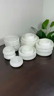 Frosted Ribbed Glass Dinner Set - 24 Pieces - 2