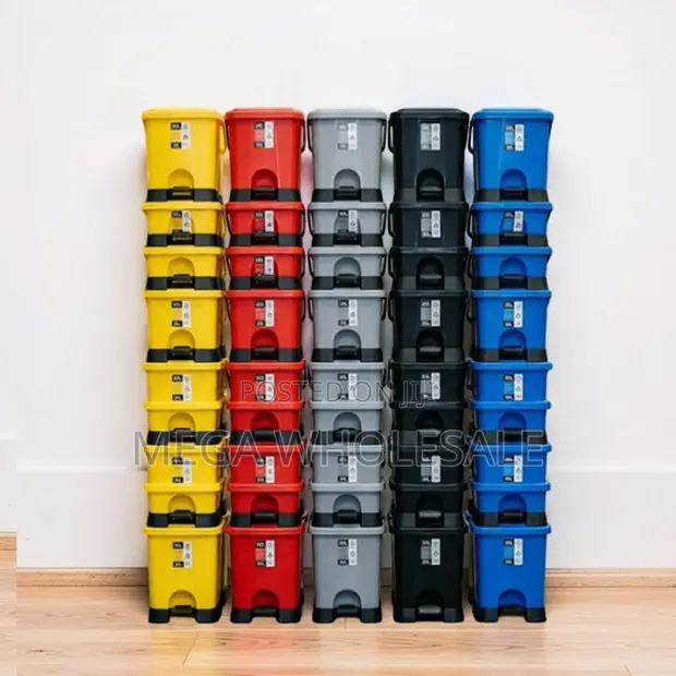 30L Plastic Pedal Bin for Waste & Garbage - 1