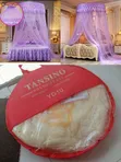 4x6 Round Purple Mosquito Nets with Ceiling Hook - 1