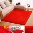 Beautiful Colour Pop Fluffy Carpet - Red - 2