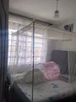 4x6 White Four Frame Bed Mosquito Nets with Stands - 1