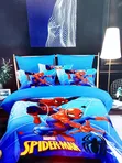 Spiderman Cartoon Duvet Set with Pillow Cases & Bedsheet - 2