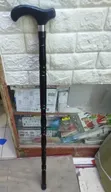 Black Wooden Walking Stick - 1