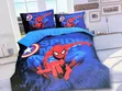 Blue Kids Cartoon Duvet Set with Bedsheets & Cases - 2