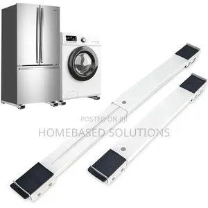 Adjustable Metal Washing Machine Stand with Wheels
