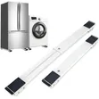 Adjustable Metal Washing Machine Stand with Wheels - 1