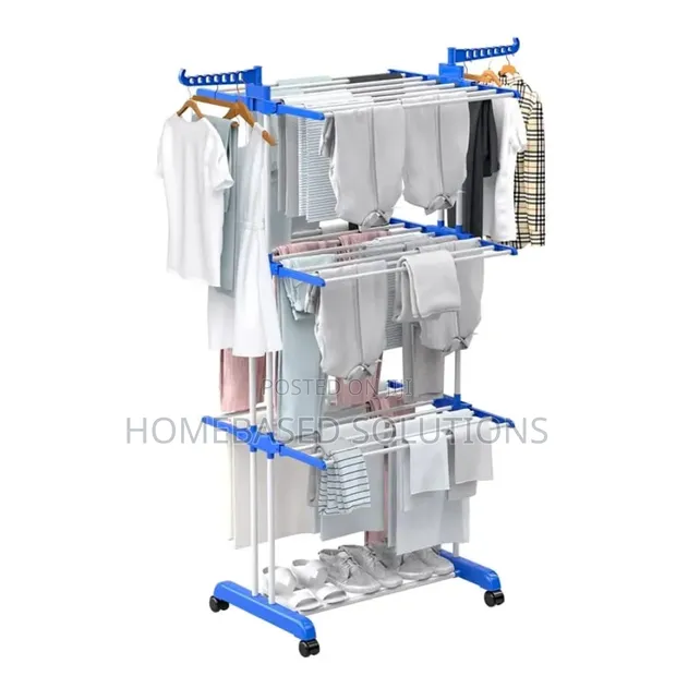 Foldable Moving Drying Rack for Salon & Home - 1