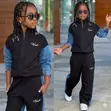 Girls Fashion Long Sleeve Denim Detail Tracksuit (4-13 Yrs) - 1