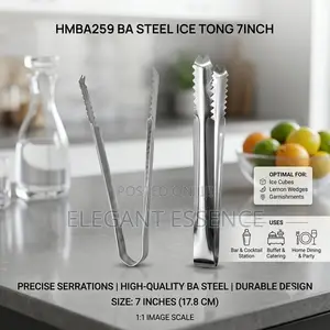 7-Inch Stainless Steel Ice Tong