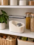 10kg Acrylic Food Storage Container with Scoop - 2