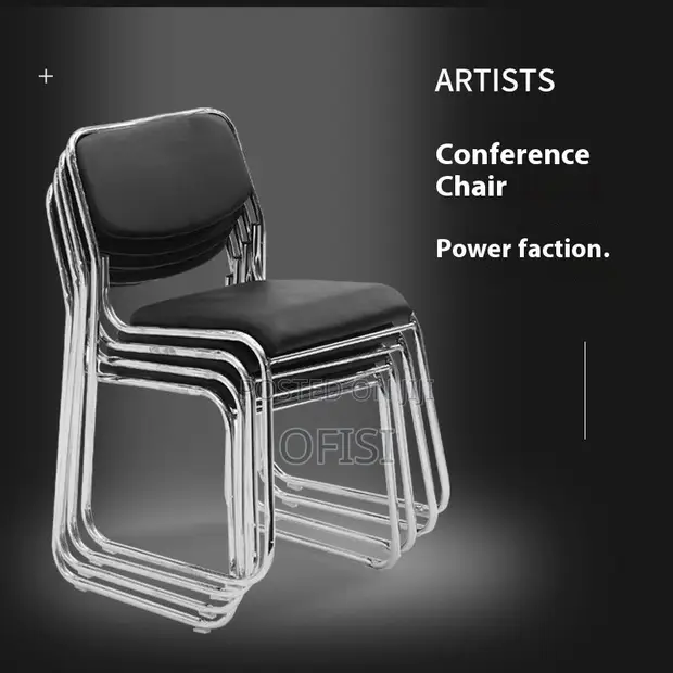 Stackable Office Chair with Chrome Frame - 1