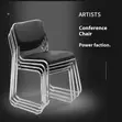 Stackable Office Chair with Chrome Frame - 1