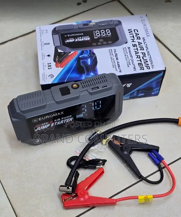 Euromax EMK3 Portable Car Jump Starter with Air Compressor - 1