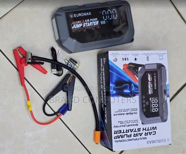 Euromax 12V Multifunctional Car Air Pump with Jump Starter - 1