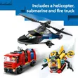 LEGO City Helicopter, Fire Truck & Submarine Remix (874 pcs) - 2