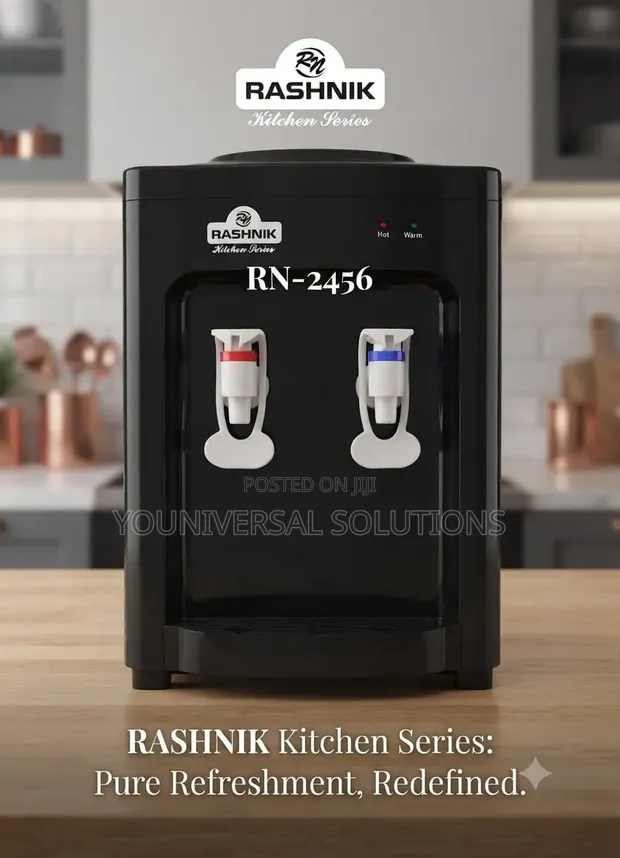 Black Table Top Hot and Normal Water Dispenser - 1