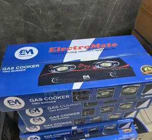 ElectroMate Double Burner Glass Top Gas Cooker