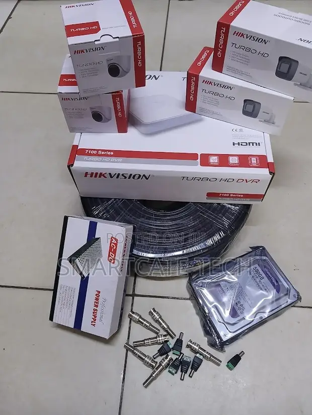 Hikvision 4-Camera CCTV Kit (Dome/Bullet) - 1