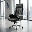 Leather Executive Office Chair - Black - 3
