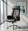 Leather Executive Office Chair - Black - 4